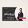 Modern Professional Realtor Monogram Photo Business Card