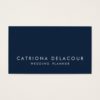 Modern Sleek Elegant Navy Blue Business Card