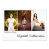 Modern Three Photo Graduation Party Invitation