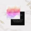 Modern Watercolor Blot Square Business Card