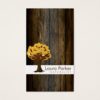Natural Forest Gold Tree Wood Care Landscape Lawn Business Card
