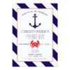 Nautical Birthday Party - Anchor + Crab Card