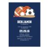 Navy All Star Sports Themed Birthday Party Card