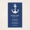 Navy Blue and White Nautical Business Card