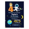 Outer Space Theme Birthday Party Card