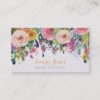 Painted Floral Hair Stylist Appointment Cards
