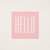 Pastel minimalist modern pink bold business card
