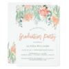 Peach Watercolor Floral | Graduation Party Card
