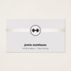 Personal Trainer Dumbbell Logo Fitness Instructor Business Card