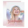 Photo Graduation Announcement Faux Rose Gold
