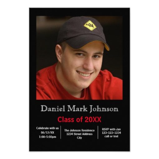 Photo Vertical - 3x5 Graduation Announcement