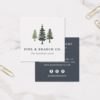 Pine Tree Logo Square Business Card