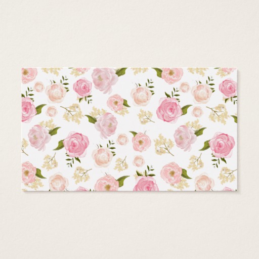 Pink Watercolor Flowers Please Bring a Book Card - Image 2