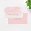 Pink watercolor brushstroke makeup typography business card