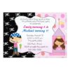 Pirate Princess Kids Birthday Party Invitations