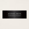 Professional Elegant Modern Black  Brushed Metal Mini Business Card