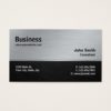 Professional Elegant Modern Silver and Black Metal Business Card