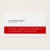 Professional Elegant Plain Simple Red and White Business Card