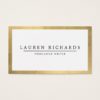 Professional Luxe Faux Gold and White Business Card
