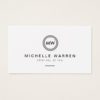 Professional Modern Circle Monogram Initials Business Card