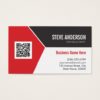 Professional Modern Red - Corporate QR Code Logo Business Card