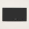 Professional Modern Simple Black Minimalist Business Card