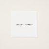 Professional Modern Simple Black White Square Square Business Card