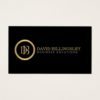 Professional Monogram Logo in Faux Gold II Business Card