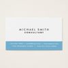 Professional Plain Elegant Modern Blue and White Business Card