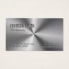 Professional Plain Sliver Radial Metallic Look Business Card