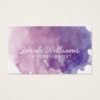Purple Watercolor Business Card