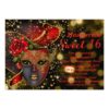 Red and Gold Glitter Masquerade Party Card