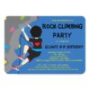 Rock Climbing Birthday Party Card