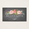 Rose Garden Floral Chalkboard Business Card