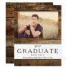 Rustic Barn Wood Photo Graduation Announcement