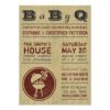 Rustic Burlap BBQ Baby Shower Invitations