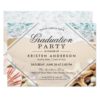 Sandy Beach Starfish Seashell Graduation Party Card