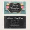 Shabby Vintage Roses Rustic Country Chalkboard Business Card
