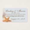Shell Beach Wedding Information Cards