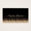 Shimmering Gold Cosmetologist Damask Black Card