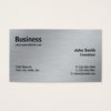 Silver Professional Elegant Metal Modern Plain Business Card