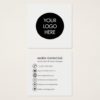 Simple Black and White Social Media Business Card