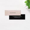 Simple Elegant Champagne Glitter Beauty Stylist Mini Business Card
