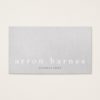 Simple Light Gray Modern Minimalist Designer Business Card