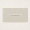 Simple Minimalistic Beige Modern Elegant Business Card