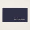 Simple Modern Navy Blue Professional Business Card