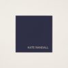 Simple Modern Navy Blue Professional Square Square Business Card