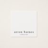 Simple White Modern Professional Minimalist Square Business Card