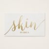 Skincare Salon Spa Esthetician Elegant Gold Script Business Card