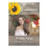 Sunflower Lace Photo Graduation Party Announcement